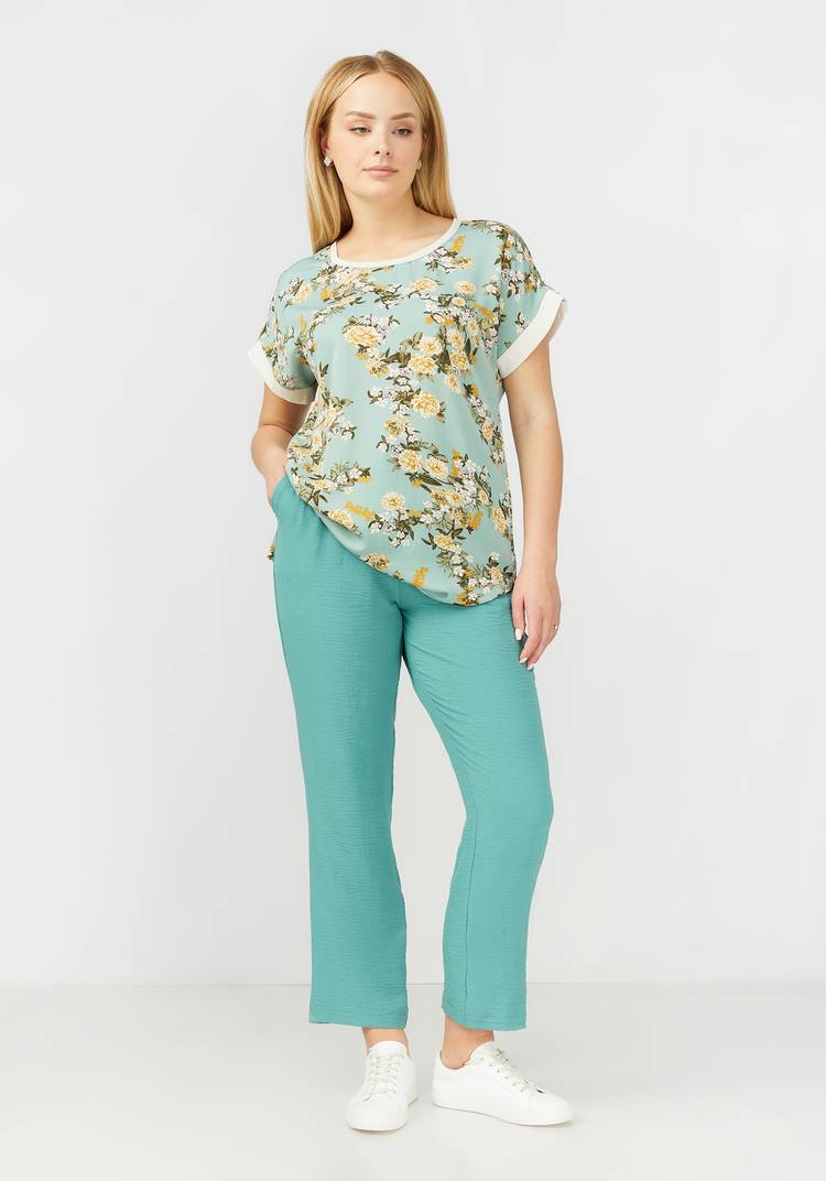 Брюки прямые от бедра с поясом на резинке шир.  750, рис. 17