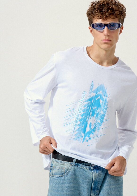 Комплект мужских лонгсливов с принтом шир.  580, рис. 2