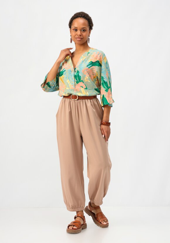 Брюки бананы на резинке с карманами шир.  580, рис. 18