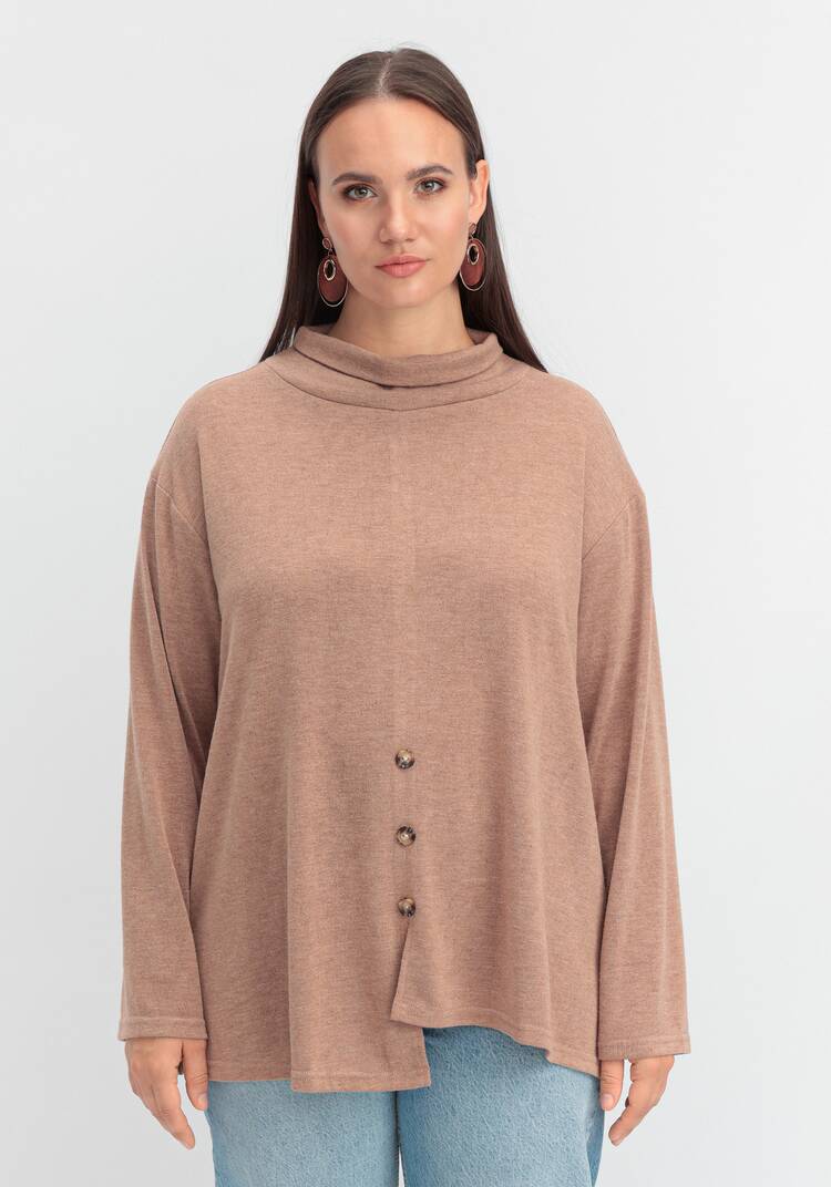 Джемпер с асимметричным низом шир.  750, рис. 20