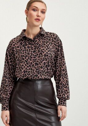 Блуза с леопардовым принтом Виталина