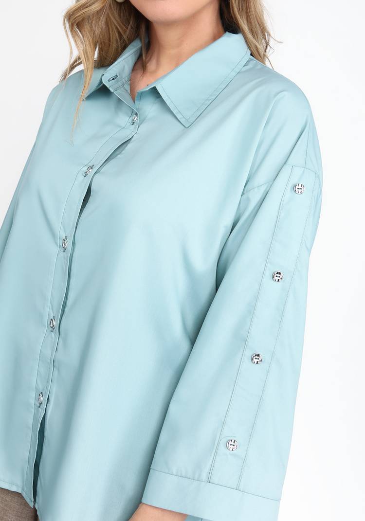 Блуза с пуговками на рукавах шир.  750, рис. 7