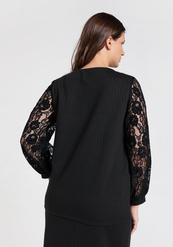 Блуза с кружевными  рукавами шир.  580, рис. 9