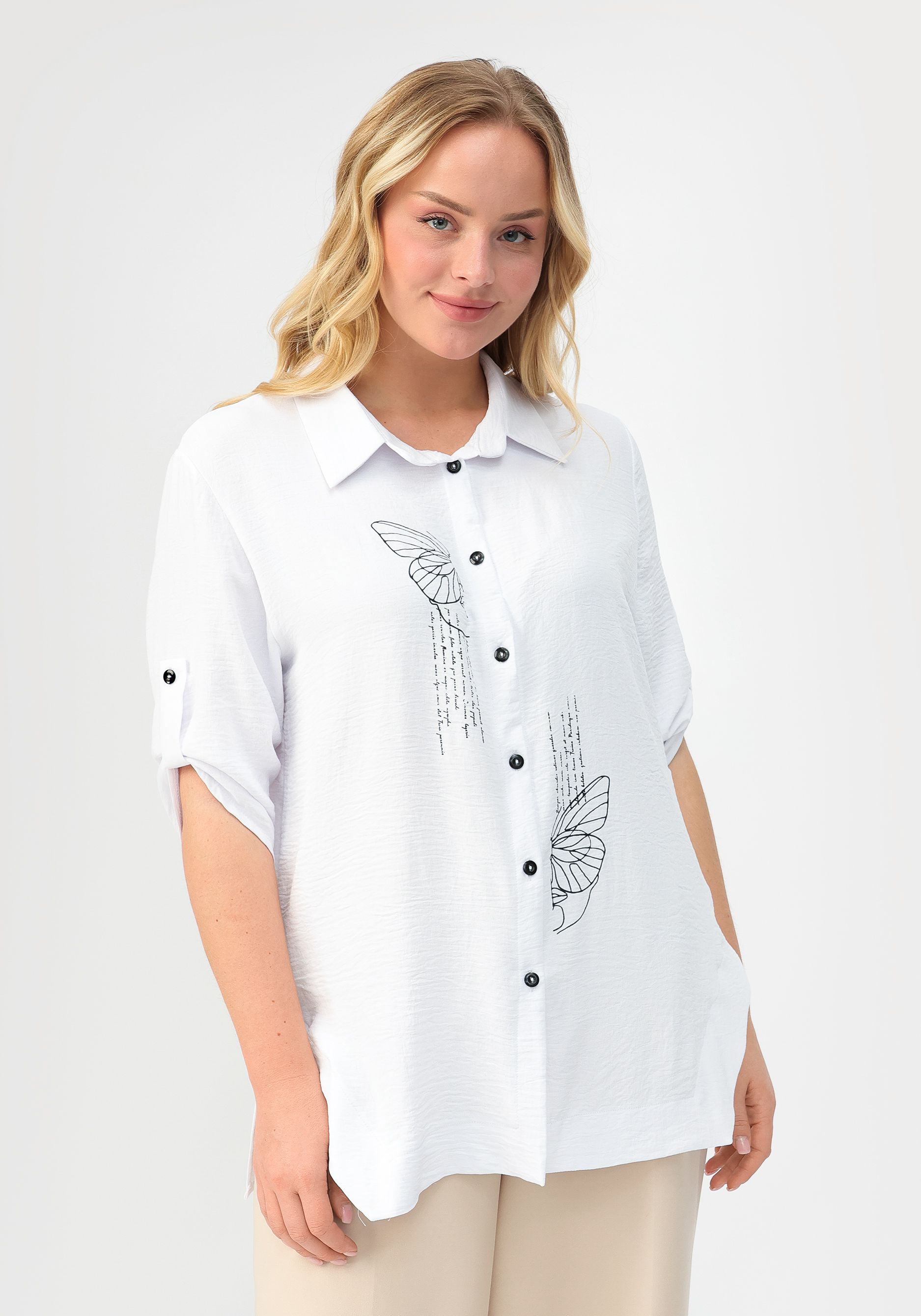 Рубашка "Катрина" Vittori Vi, размер 50, цвет белый - фото 6