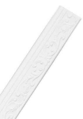 Гибкий плинтус Вензеля белый