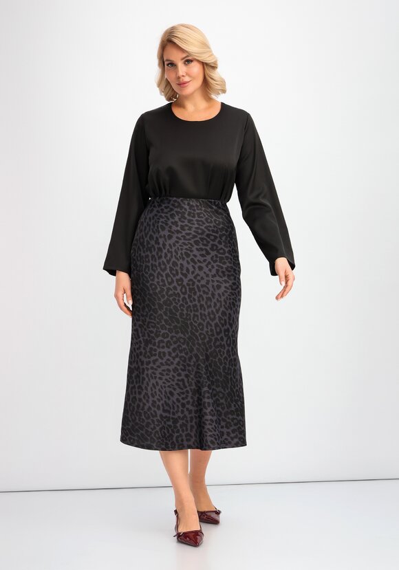 Юбка длины миди с шелком шир.  580, рис. 15