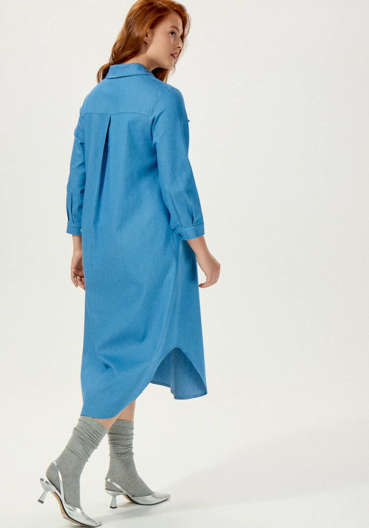 Платье-рубашка А-силуэта на кнопках шир.  750, рис. 11