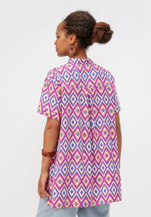 Блуза с геометрическим рисунком шир.  580, рис. 3