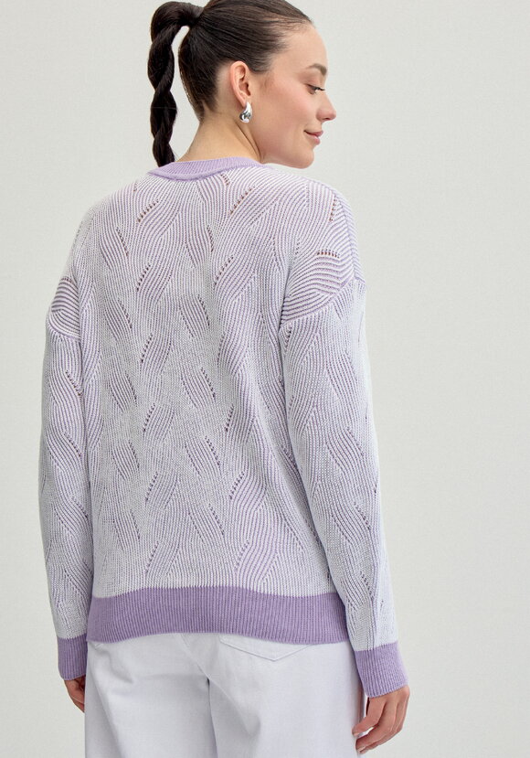 Джемпер с фактурным орнаментом шир.  580, рис. 26