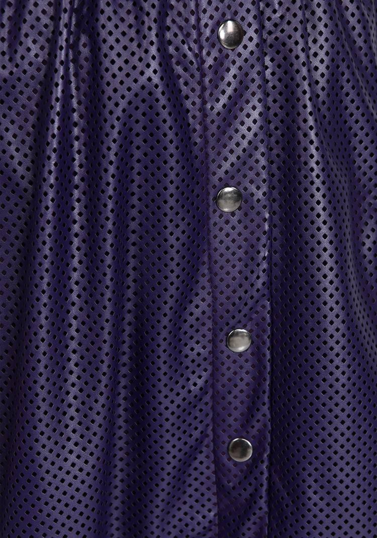 Юбка из перфорированной экокожи шир.  750, рис. 6