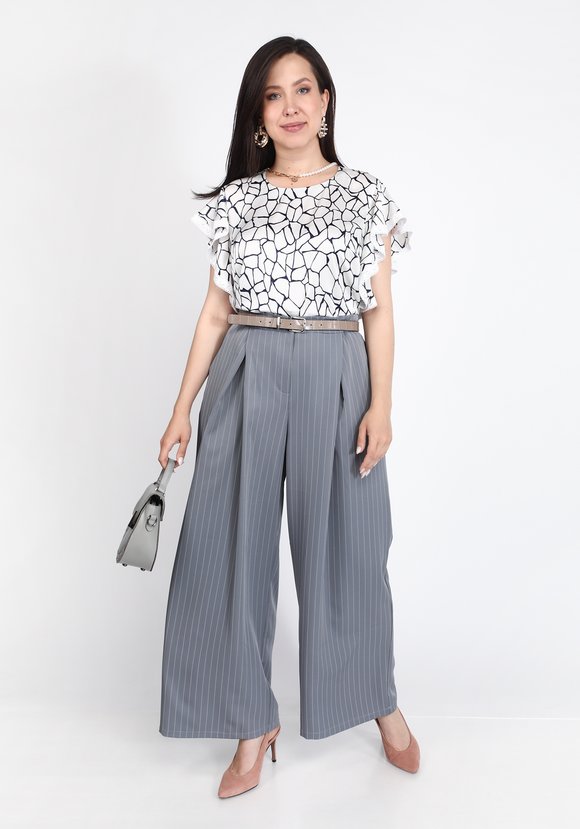 Брюки-палаццо в полоску шир.  580, рис. 4