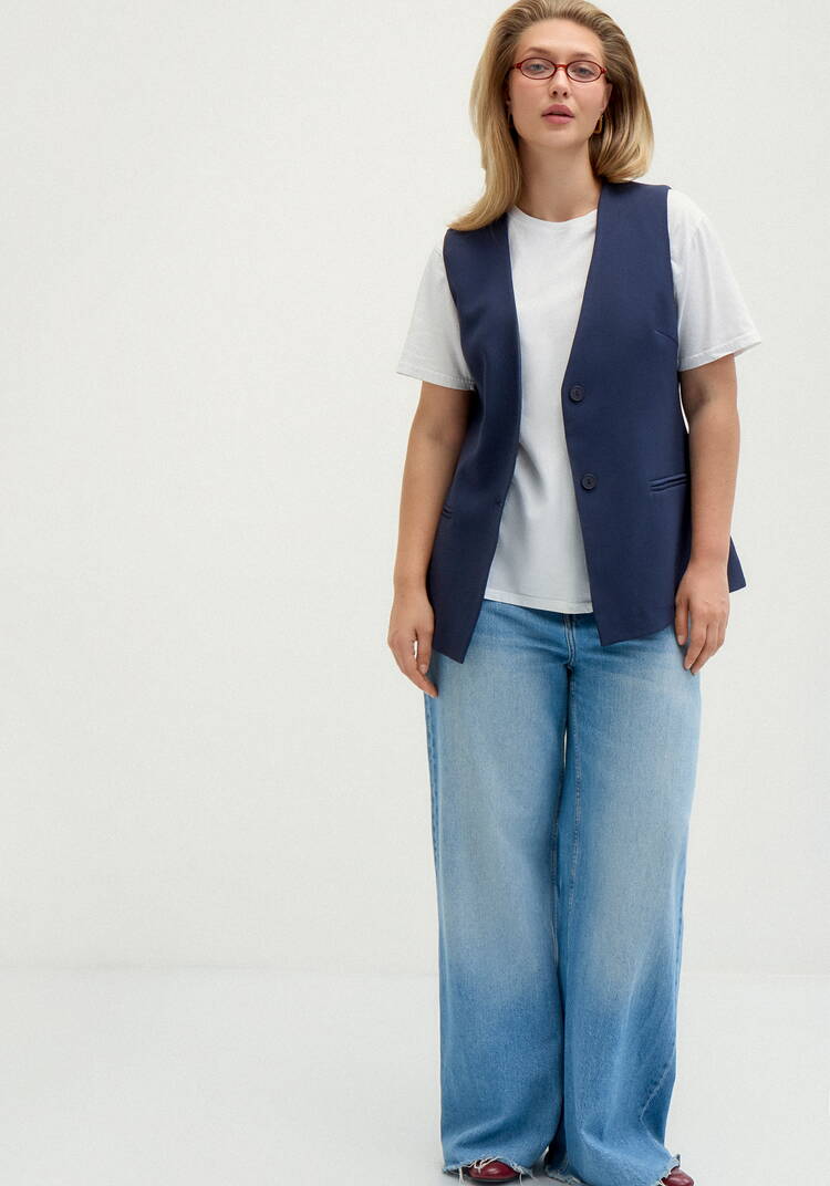 Жилет классический на подкладке шир.  750, рис. 17