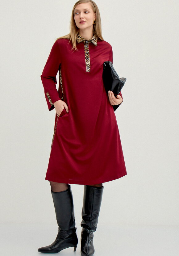 Платье с анималистичными вставками шир.  580, рис. 7