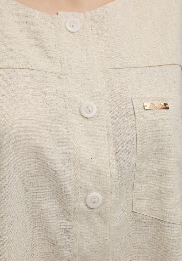 Рубашка на пуговицах из льна шир.  580, рис. 5