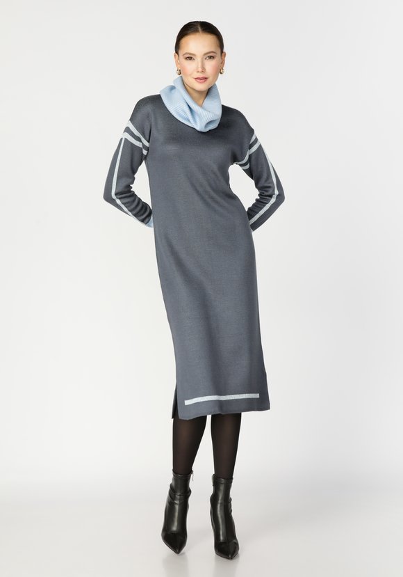 Платье прямого силуэта с контрастной отделкой шир.  580, рис. 10