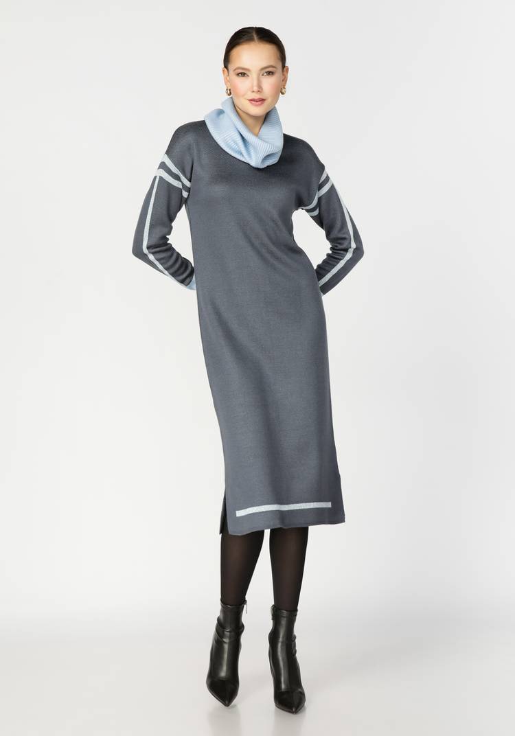 Платье прямого силуэта с контрастной отделкой шир.  750, рис. 10