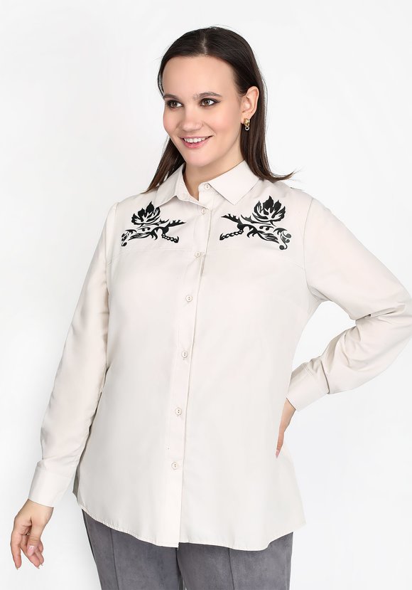 Рубашка Цветочный элемент шир.  580, рис. 5