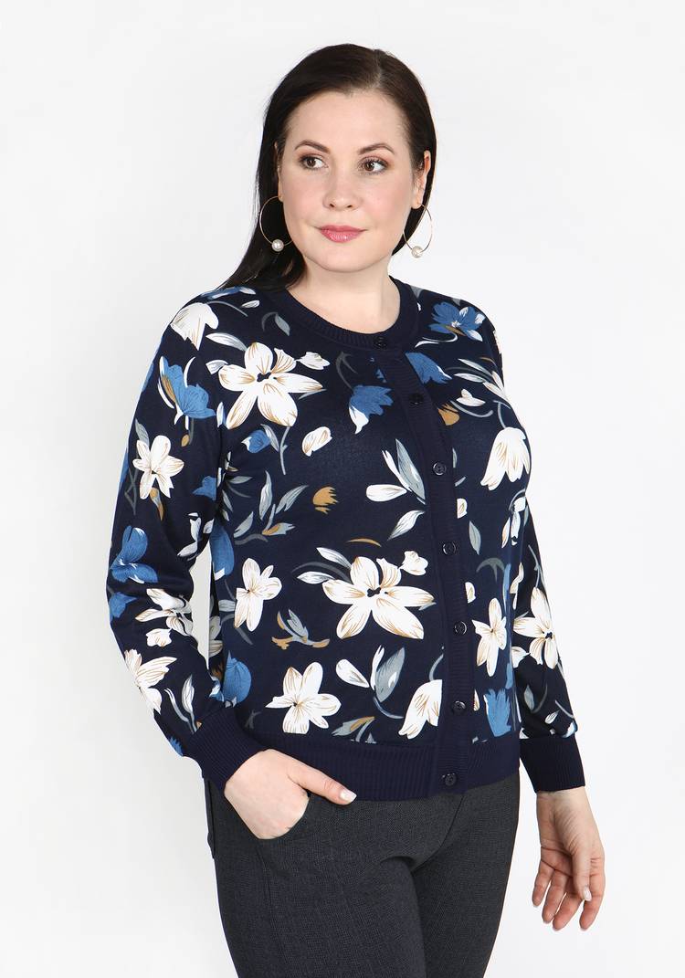 Кардиган Невероятное цветение шир.  750, рис. 6