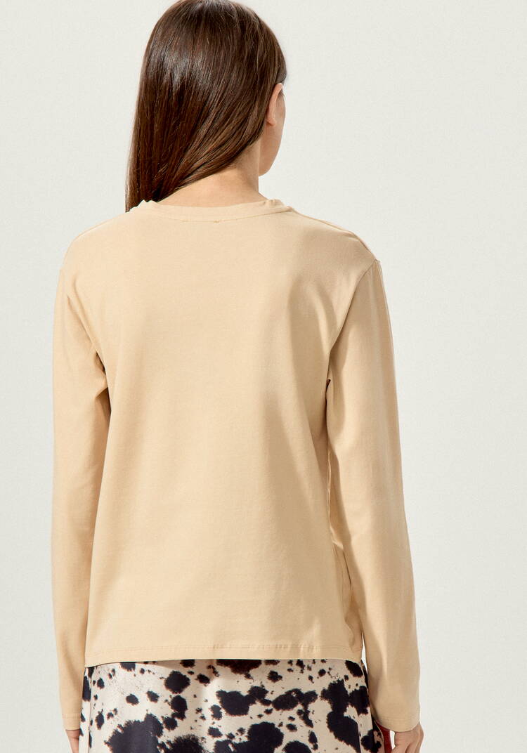 Лонгслив с круглым воротом из хлопка шир.  750, рис. 27