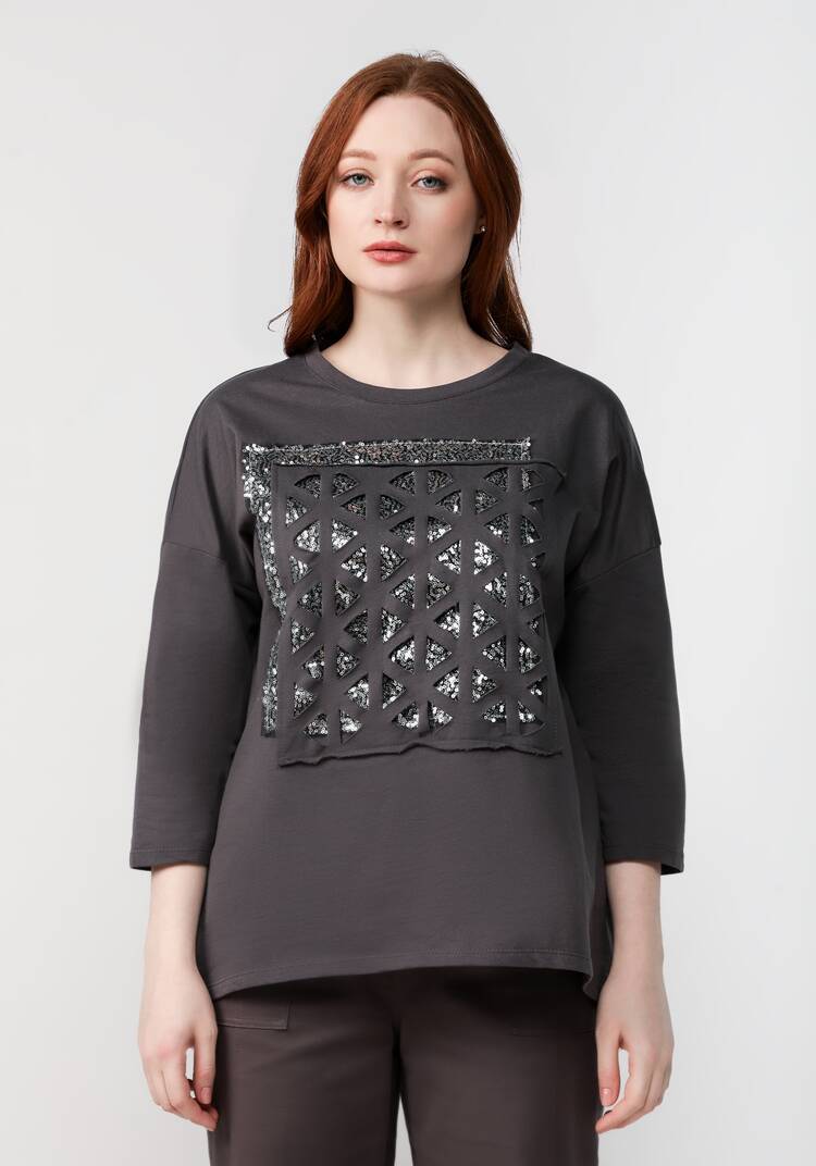 Джемпер Сверкающий принт шир.  750, рис. 20