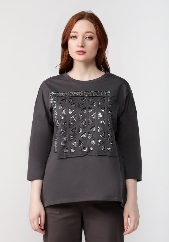 Джемпер Сверкающий принт шир.  580, рис. 20