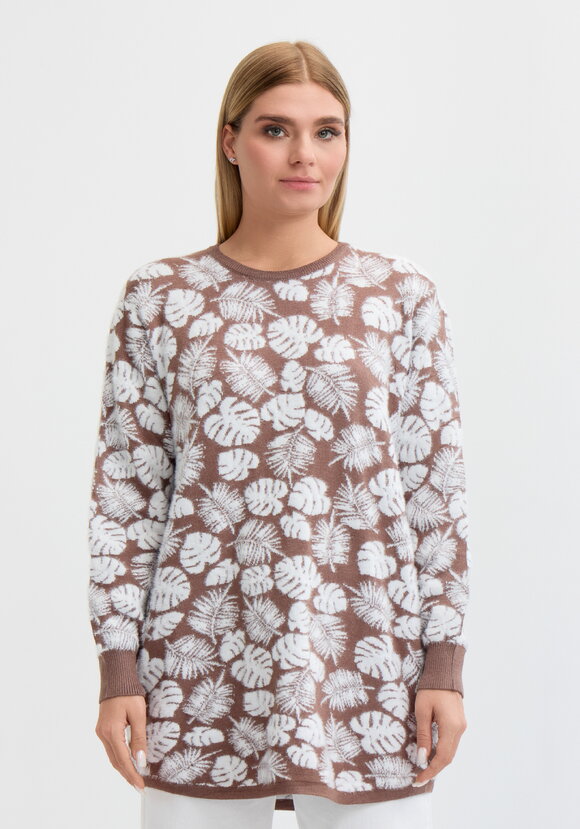 Туника пушистая с принтом шир.  580, рис. 43