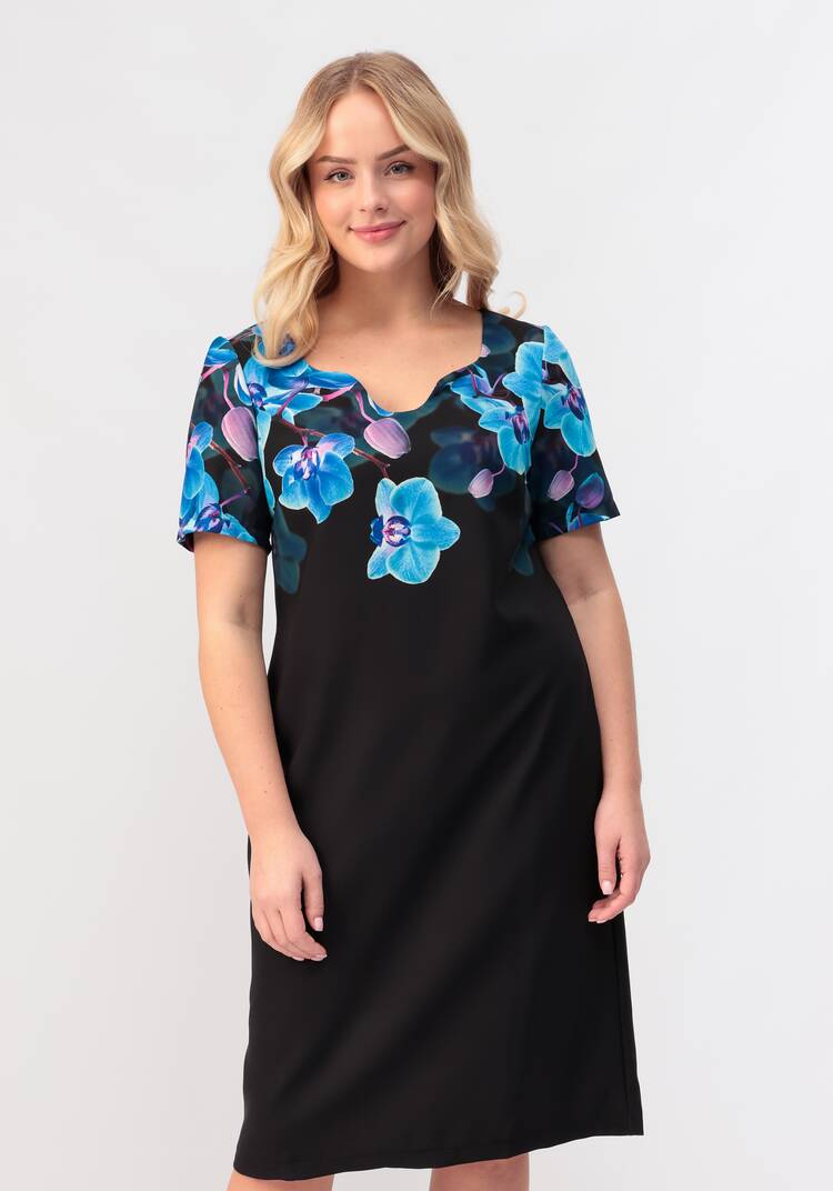 Платье полуприлегающего силуэта с  принтом шир.  750, рис. 20