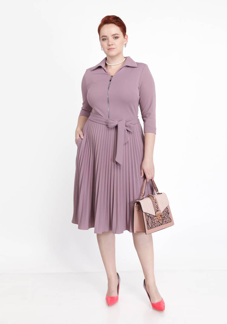 Платье с гофрированной юбкой шир.  750, рис. 6