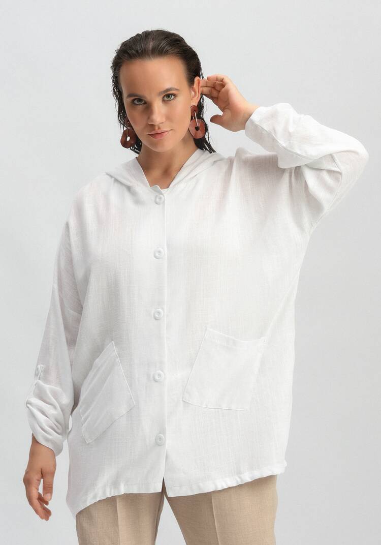 Рубашка с капюшоном и асимметричным низом шир.  750, рис. 7