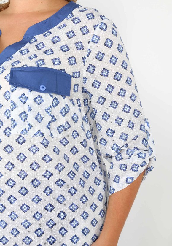 Туника с накладными клапанами на груди шир.  580, рис. 4