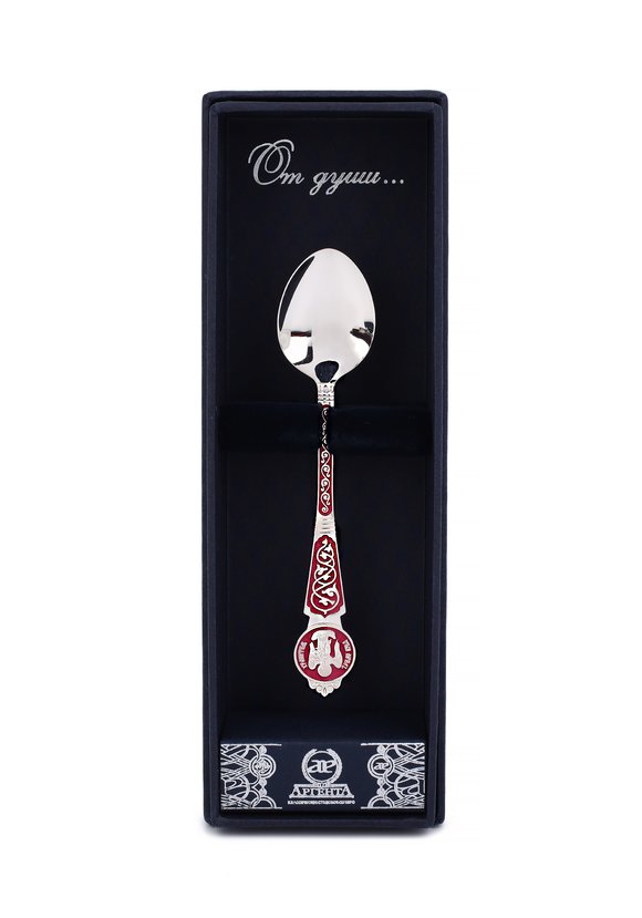 АРХИВ Серебряная ложка Ангел-Хранитель шир.  580, рис. 1