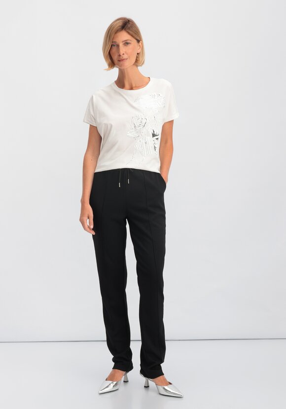 Брюки на резинке с лампасами и стрелками шир.  580, рис. 8