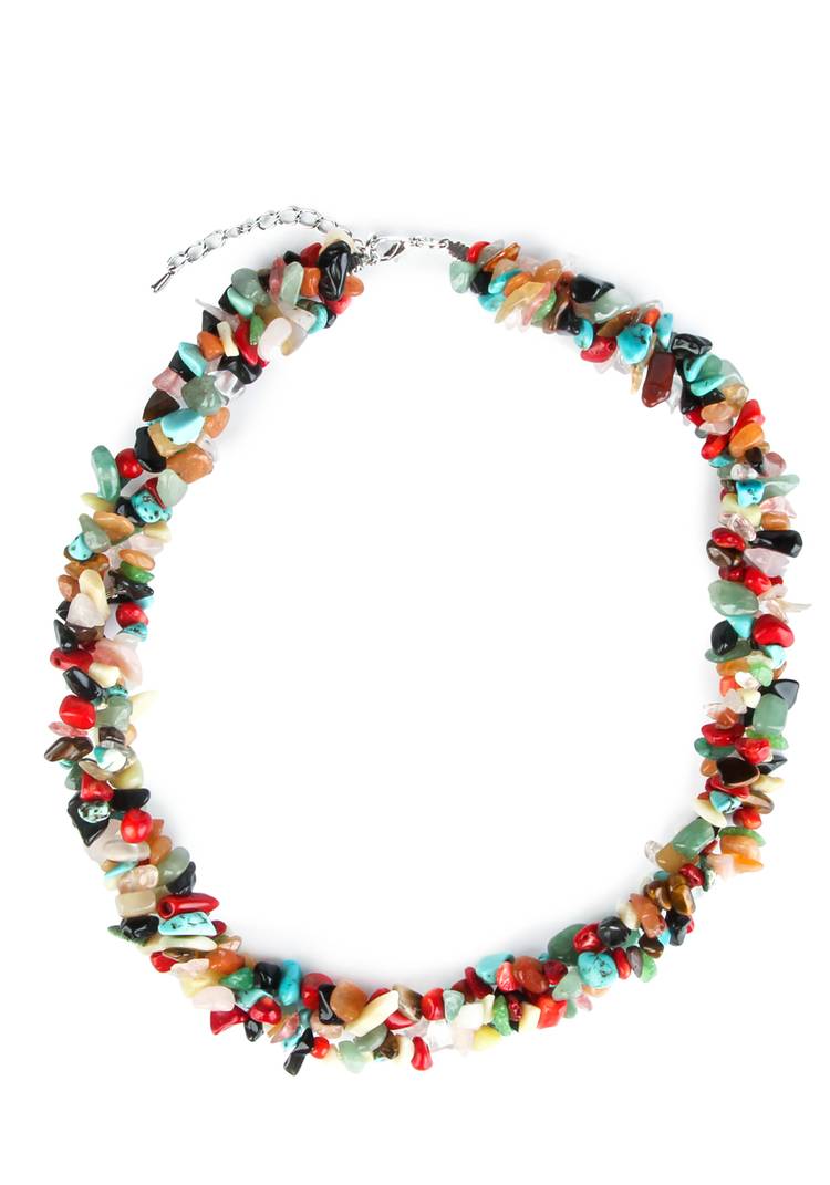 Колье из натуральных камней Симфония самоцветов + браслет в подарок! шир.  750, рис. 2