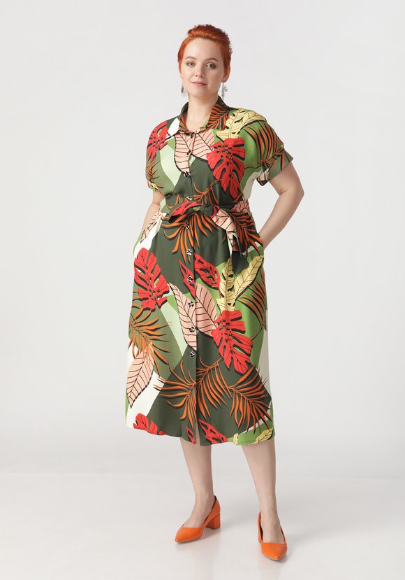 Платье-рубашка со спущенными рукавами шир.  580, рис. 5