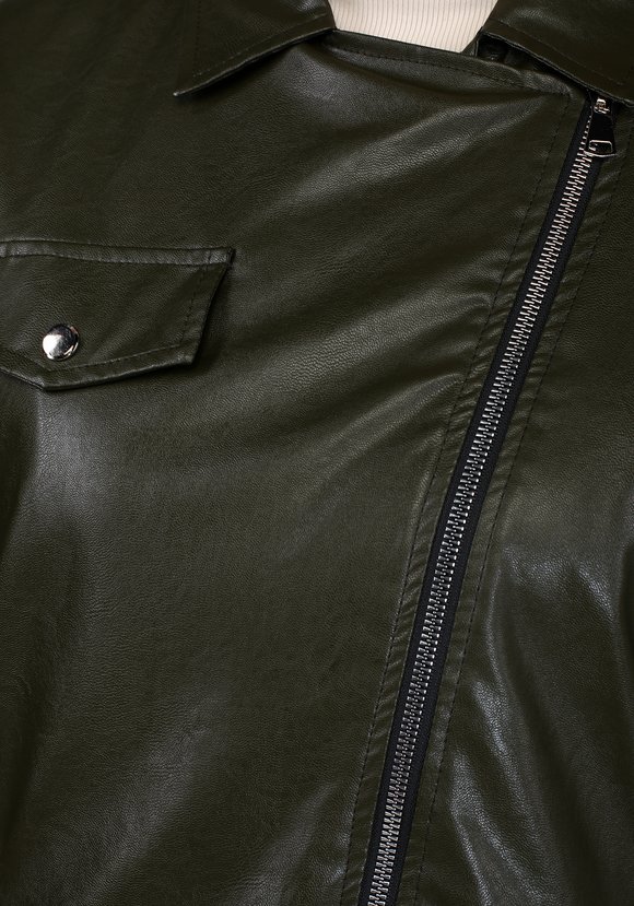 Куртка-косуха из эко-кожи на молнии шир.  580, рис. 8