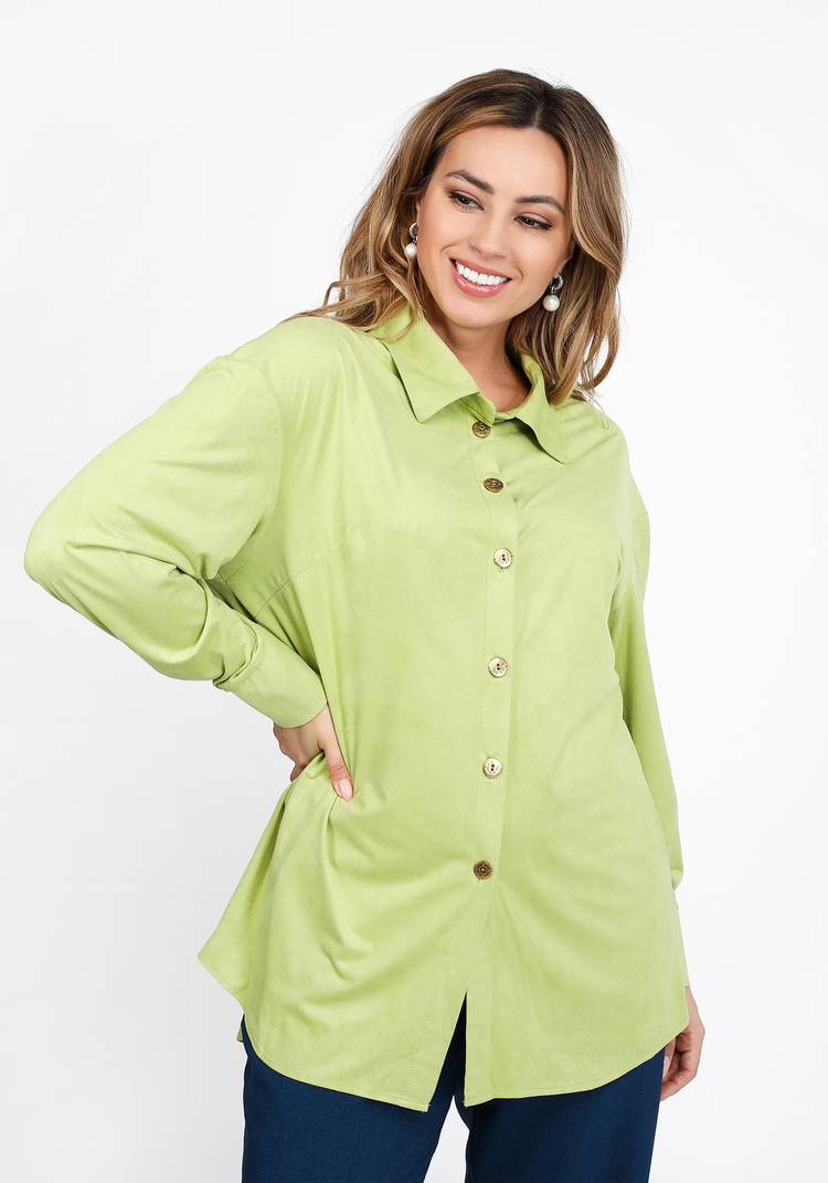 Жакет в рубашечном стиле из эко-замши шир.  750, рис. 9