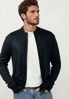 Джемпер-кардиган вязаный на молнии