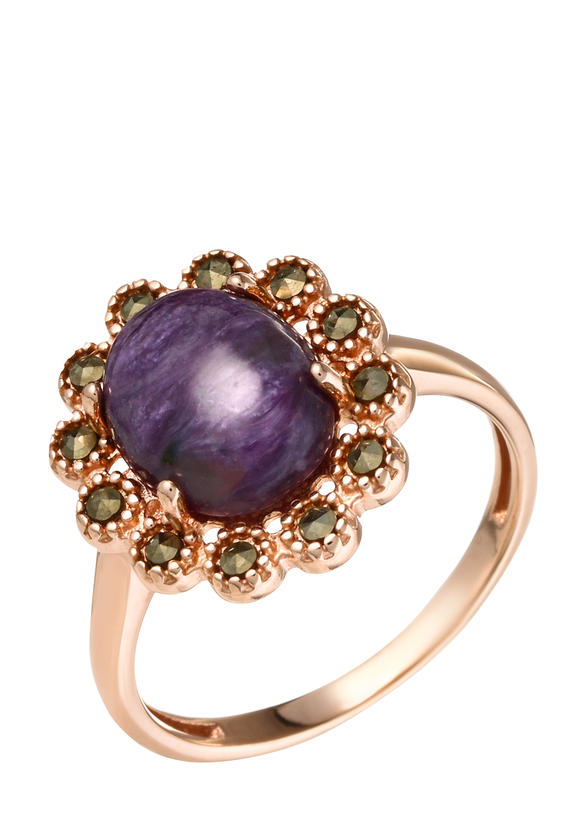 Кольцо серебряное "Загадочный флёр" Серебряный Дом, цвет фиолетовый, размер 18 перстень - фото 1