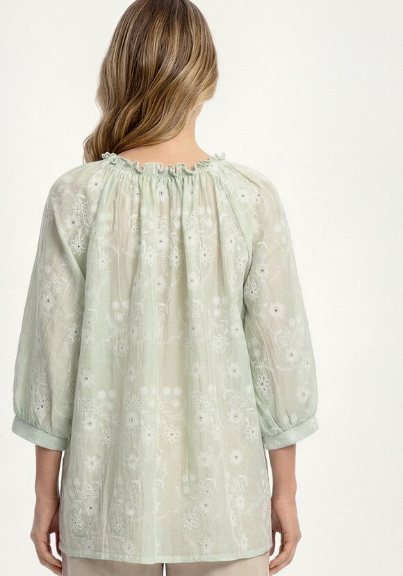 Блуза Нежные соцветия шир.  580, рис. 3