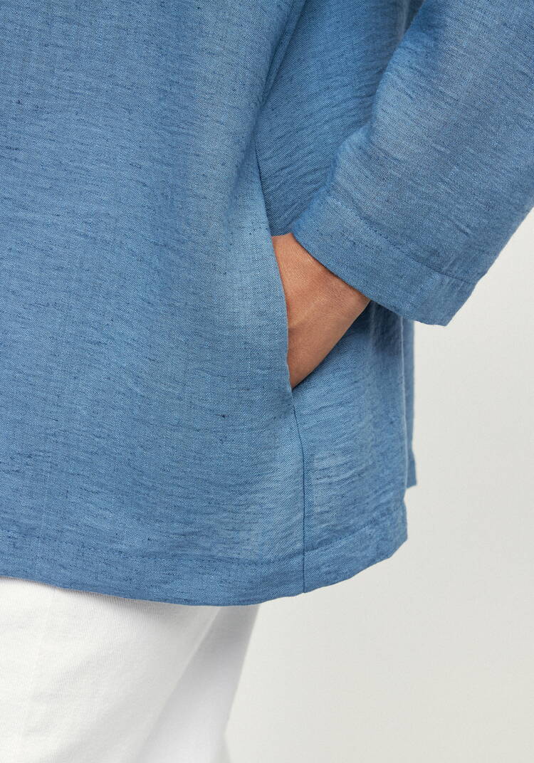 Блуза изо льна с вставками кружева шир.  750, рис. 14