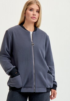 Бомбер на молнии с рибаной