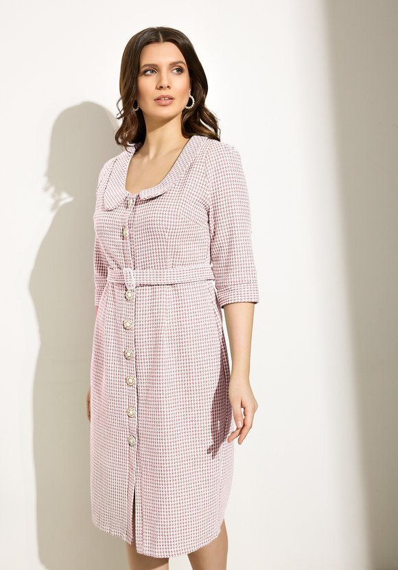 Платье на пуговицах с поясом в комплекте шир.  580, рис. 7