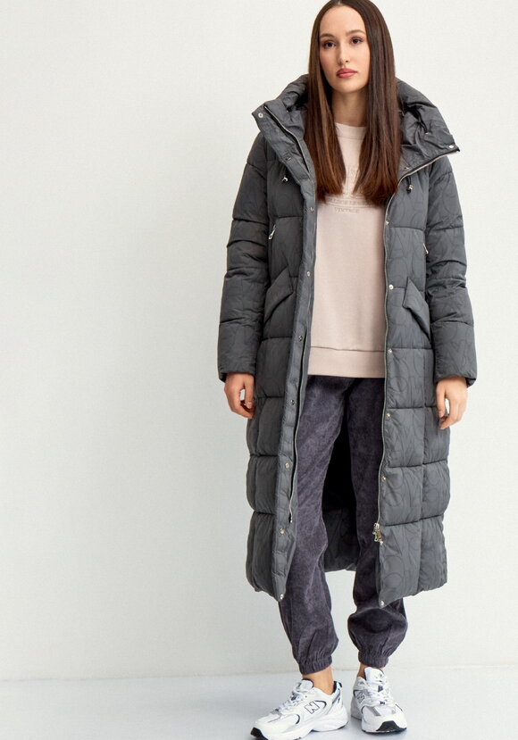 Удлиненный пуховик с капюшоном шир.  580, рис. 9