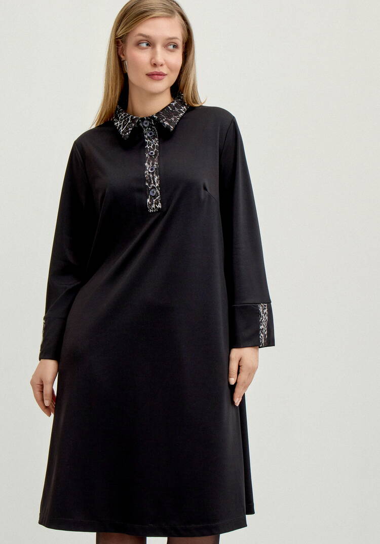 Платье с анималистичными вставками шир.  750, рис. 10