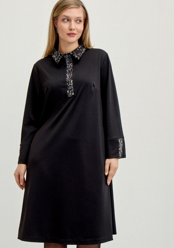 Платье с анималистичными вставками шир.  580, рис. 10