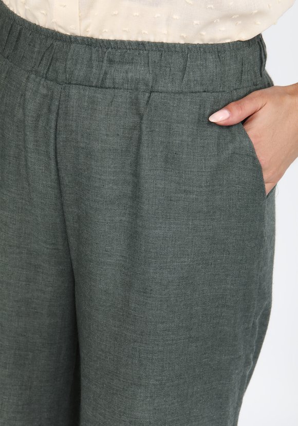 Брюки широкие из хлопка на резинке шир.  580, рис. 4