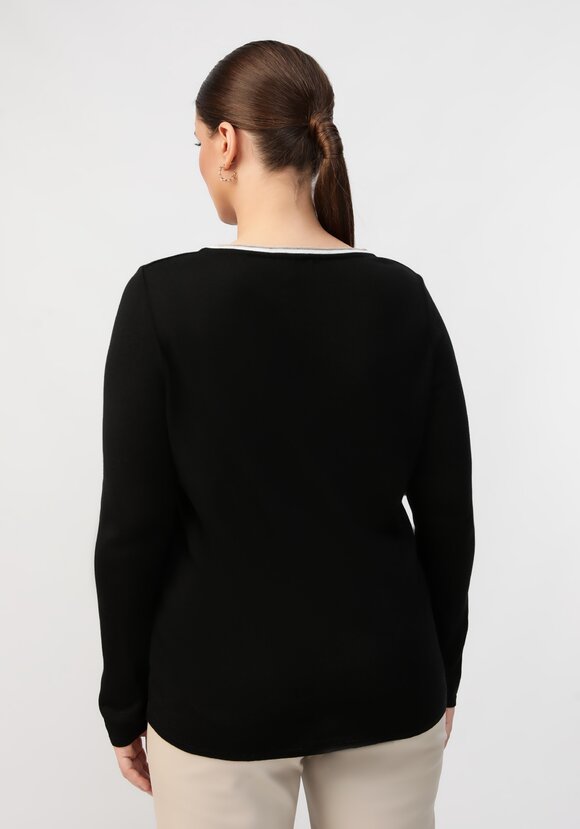 Джемпер с контрастной окантовкой горловины шир.  580, рис. 3