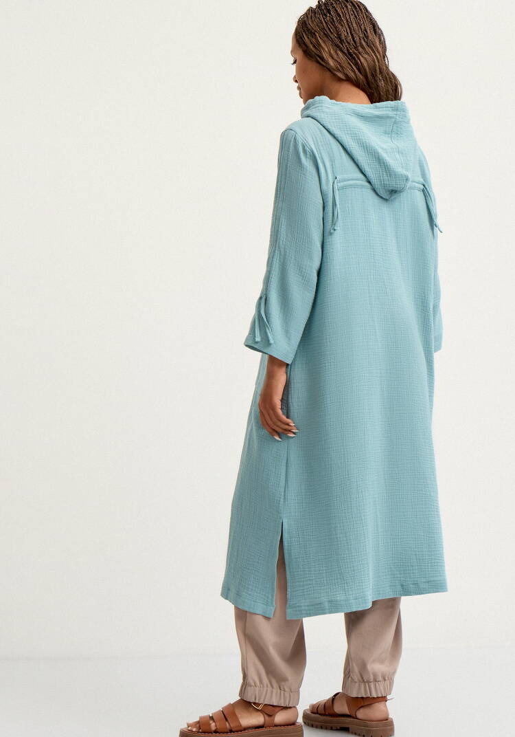 Пыльник с капюшоном свободного силуэта шир.  750, рис. 21