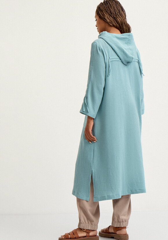 Пыльник с капюшоном свободного силуэта шир.  580, рис. 21