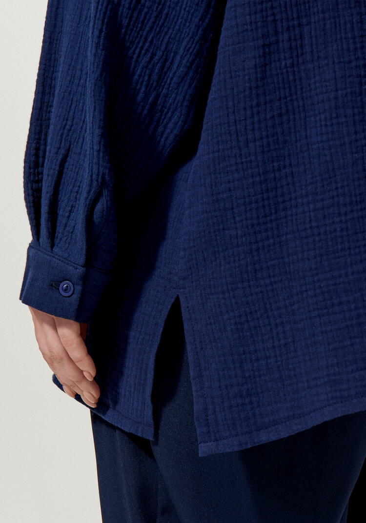 Рубашка муслиновая свободного кроя шир.  750, рис. 38